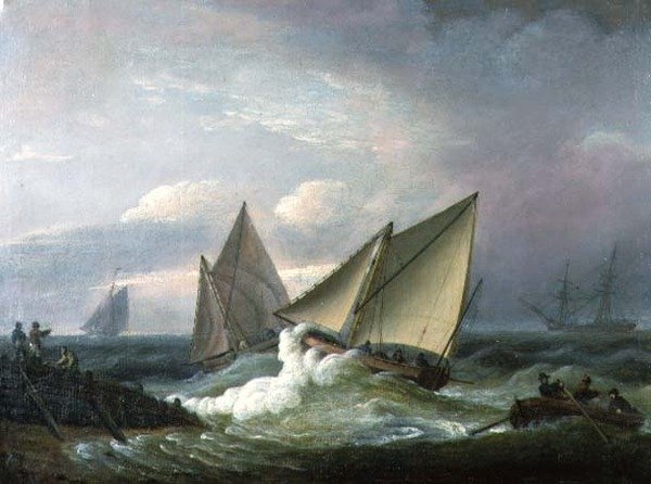 En blåsig dag av Thomas Luny