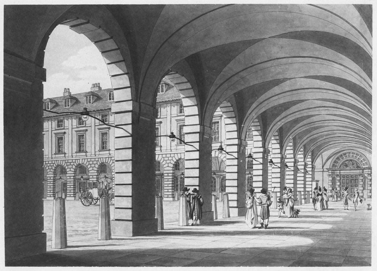 Piazza, Covent Garden, 1796 av Thomas Malton Jnr.