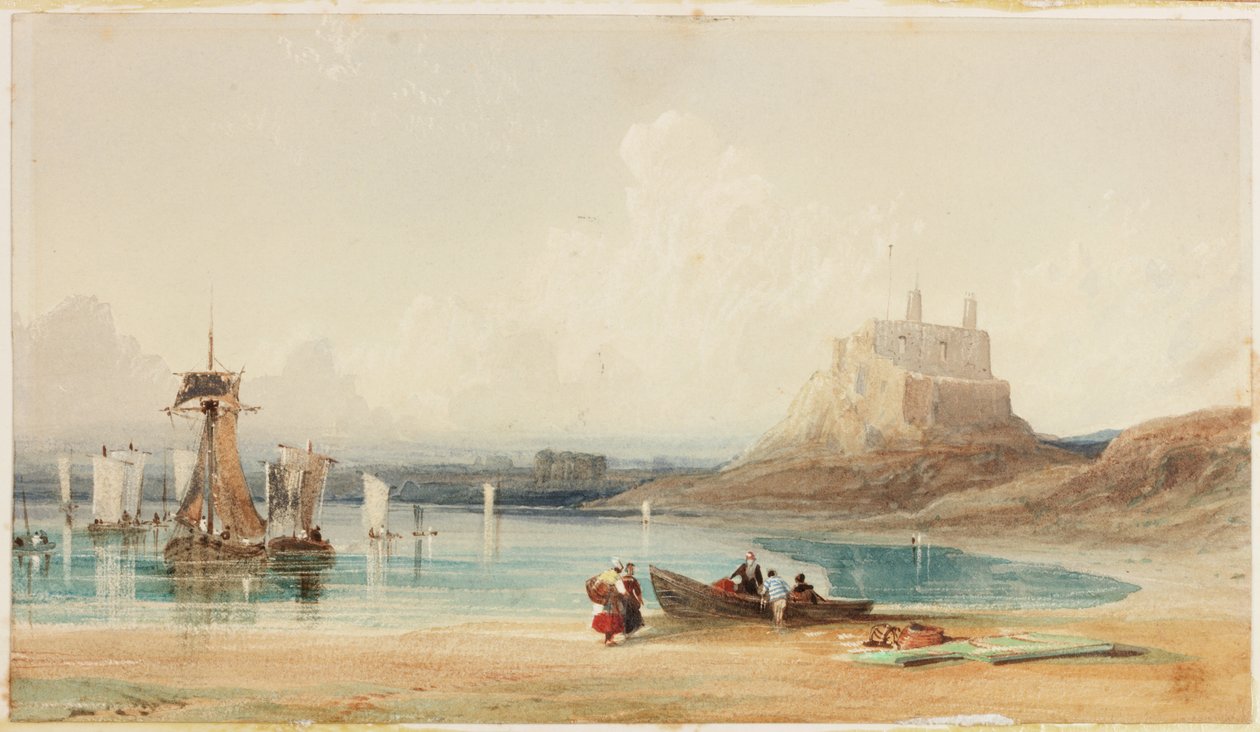Holy Island (akvarell på papper) av Thomas Miles Richardson