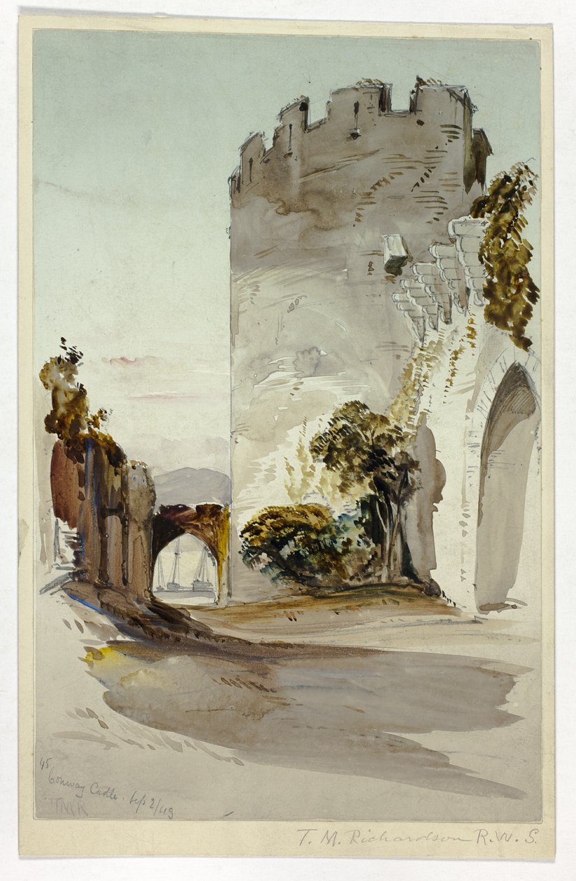 Conway Castle av Thomas Miles Richardson the younger