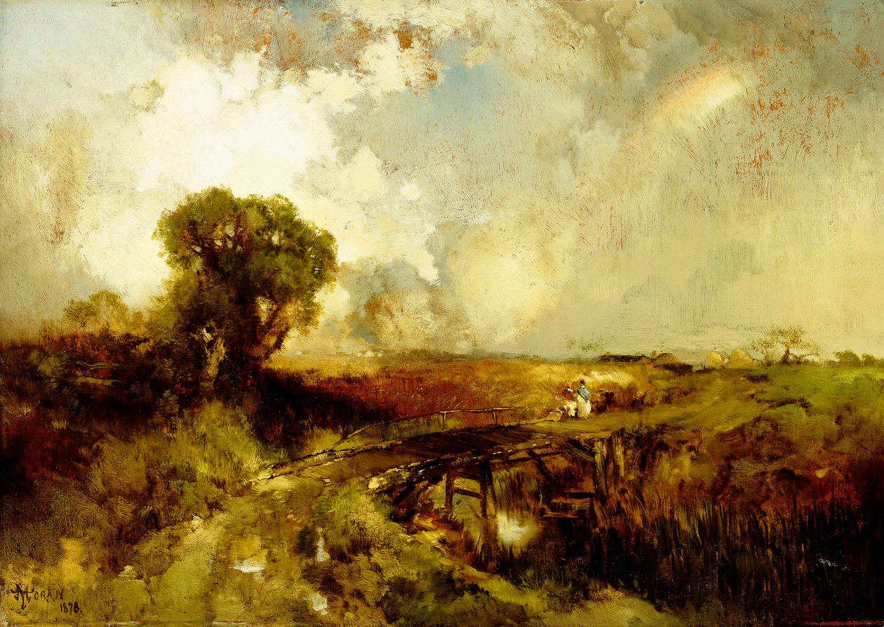 En sommardusch, 1878 av Thomas Moran