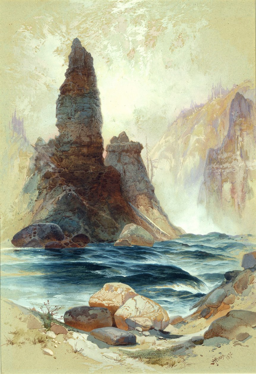 Ovanför Tower Falls, Yellowstone av Thomas Moran