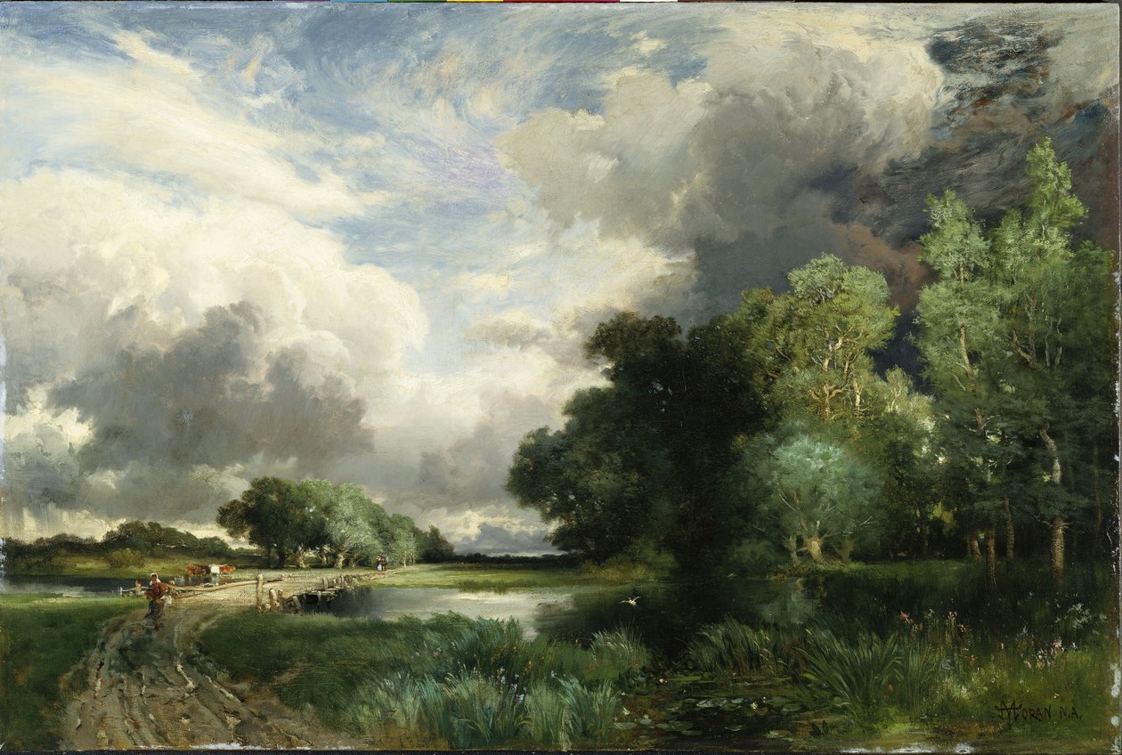 Närmar sig stormmoln av Thomas Moran