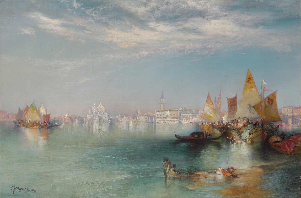 Canal Grande, Venedig, 1901 av Thomas Moran