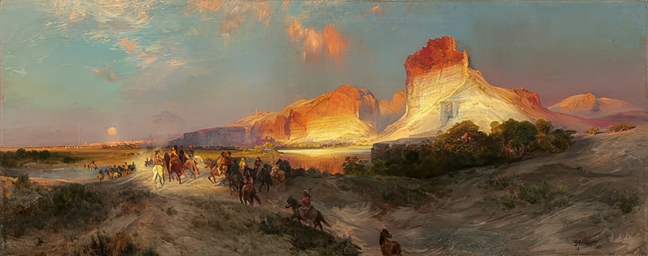 Green River Cliffs, Wyoming. 1881 av Thomas Moran