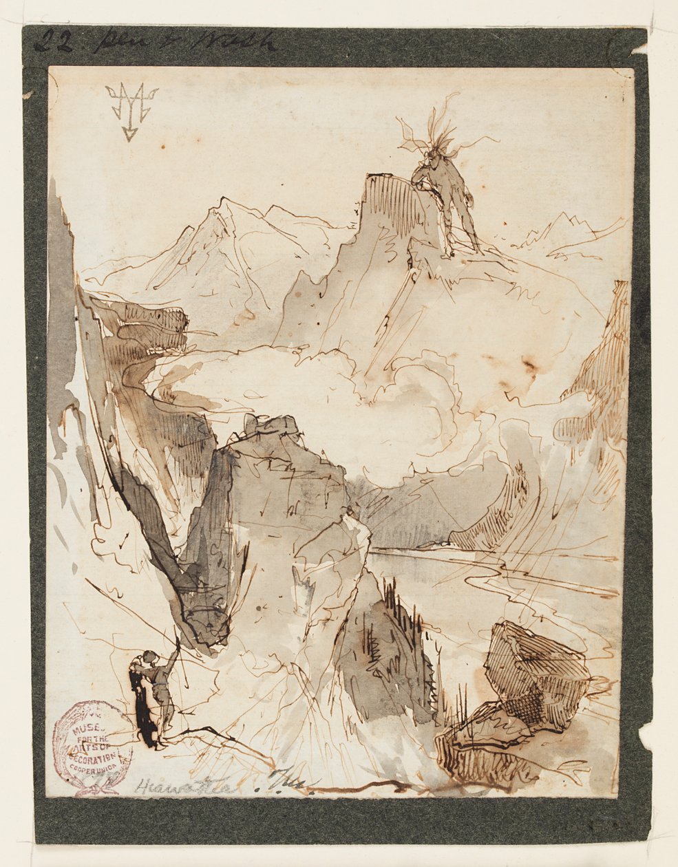 Hiawatha ser Mudjekeewis av Thomas Moran