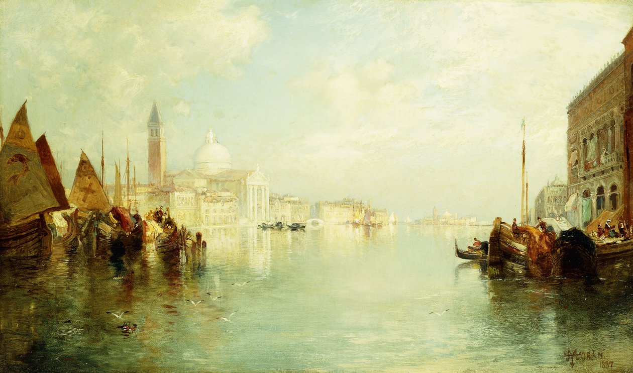 Canal Grande, 1887 av Thomas Moran