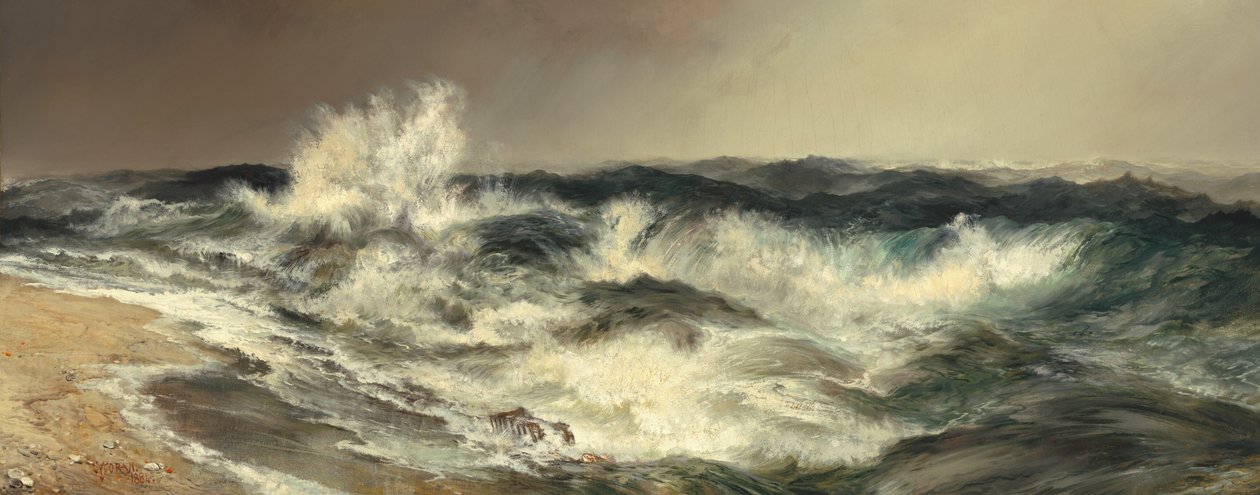 Det mycket rungande havet, 1884. av Thomas Moran