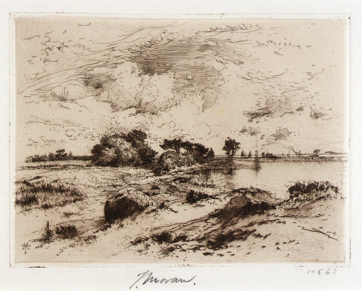 Three Mile Harbor Easthampton, L.I. av Thomas Moran