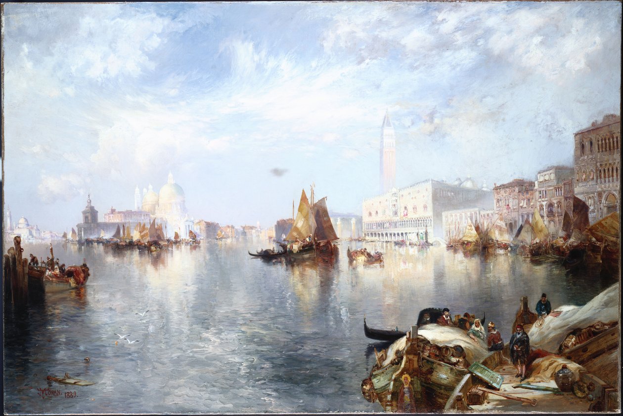 Venetianska Grand Canal, 1889 av Thomas Moran