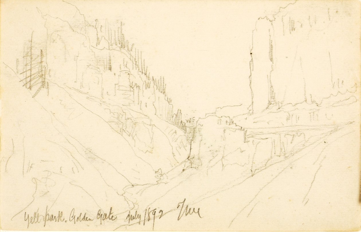 Yellowstone Park, Golden Gate av Thomas Moran