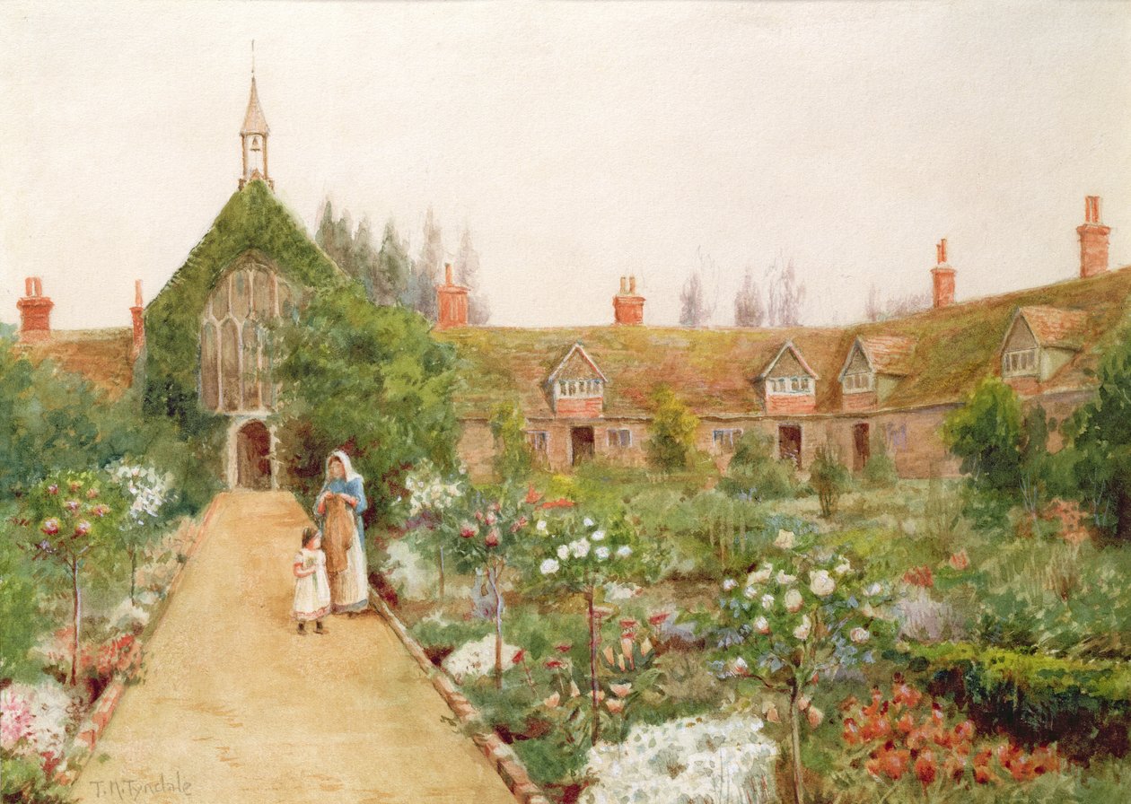 En lantlig trädgård i Bray, Berkshire av Thomas Nicholson Tyndale