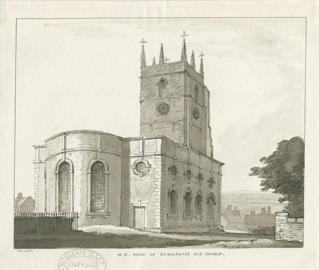 Newcastle-under-Lyme - "St. Giles the Abbot" av Thomas Peploe Wood