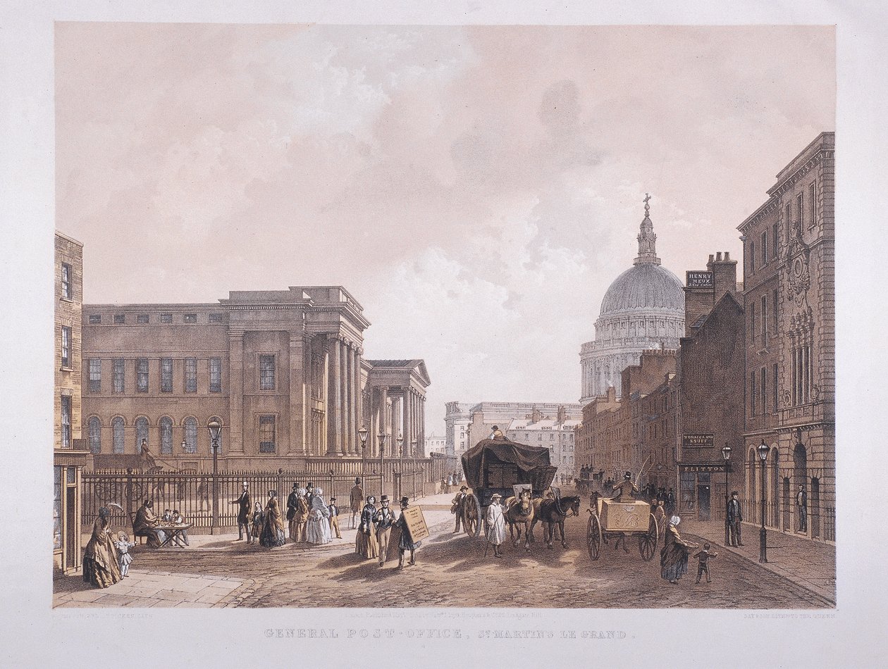 General Post Office, London, 1852 av Thomas Picken
