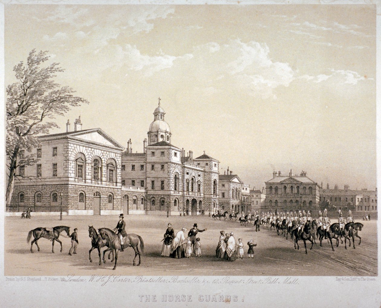 Horse Guards, Westminster, London, 1851 av Thomas Picken