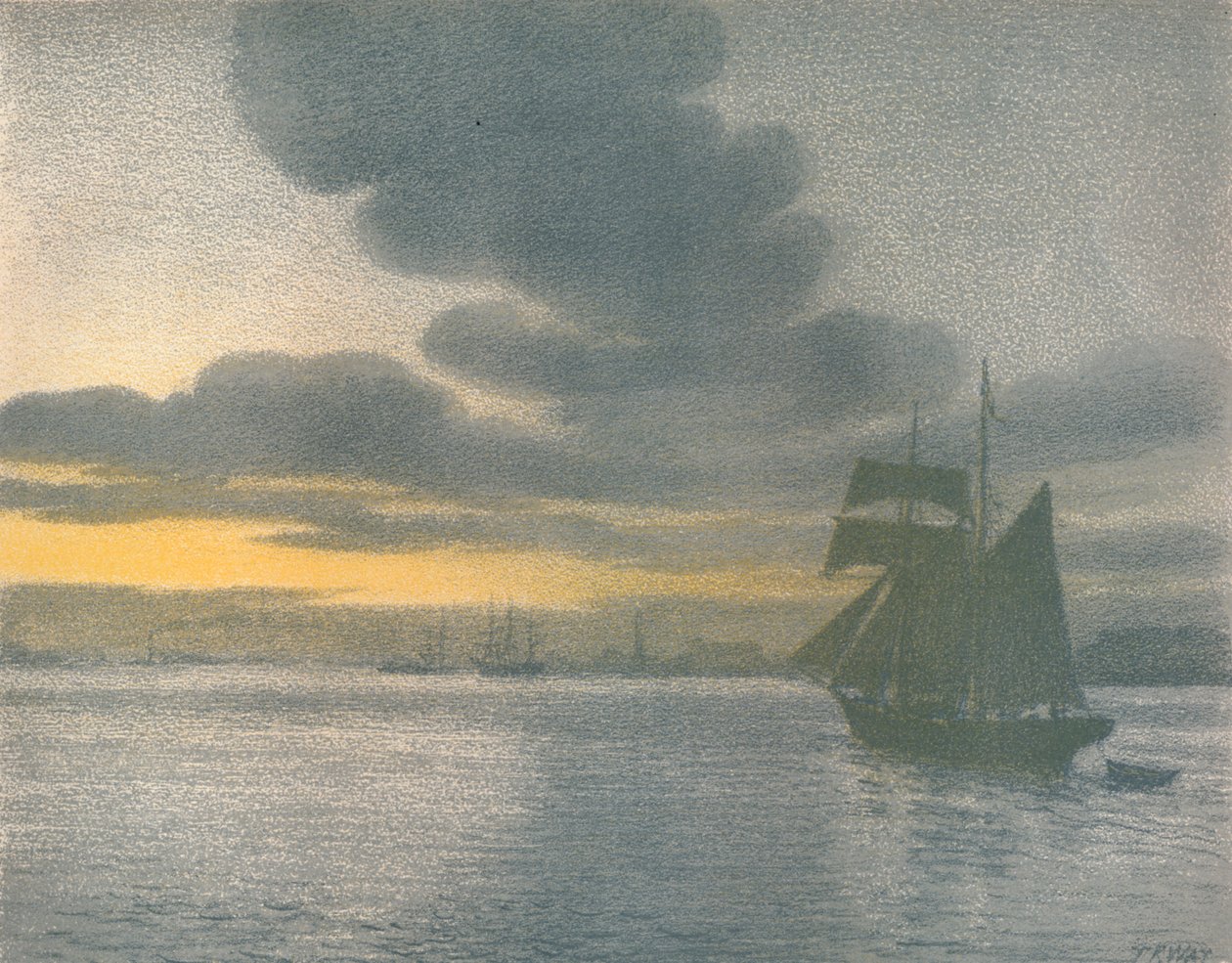 Nedre Themsen, c1900 av Thomas Robert Way