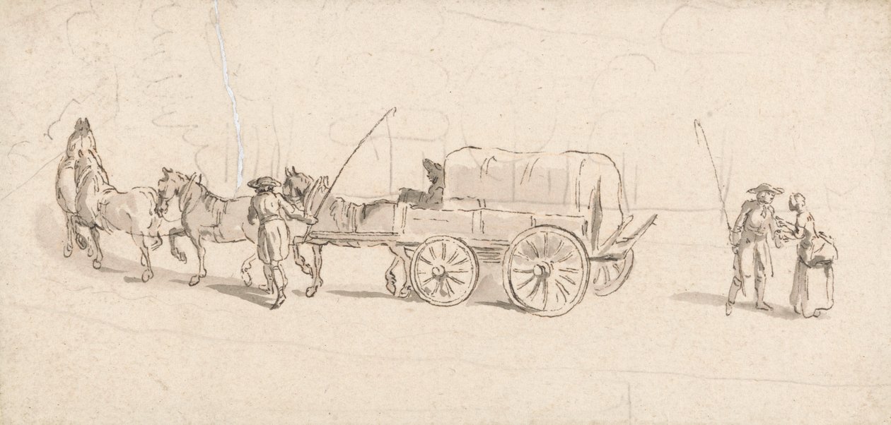 Figurer med vagn och hästar av Thomas Ross