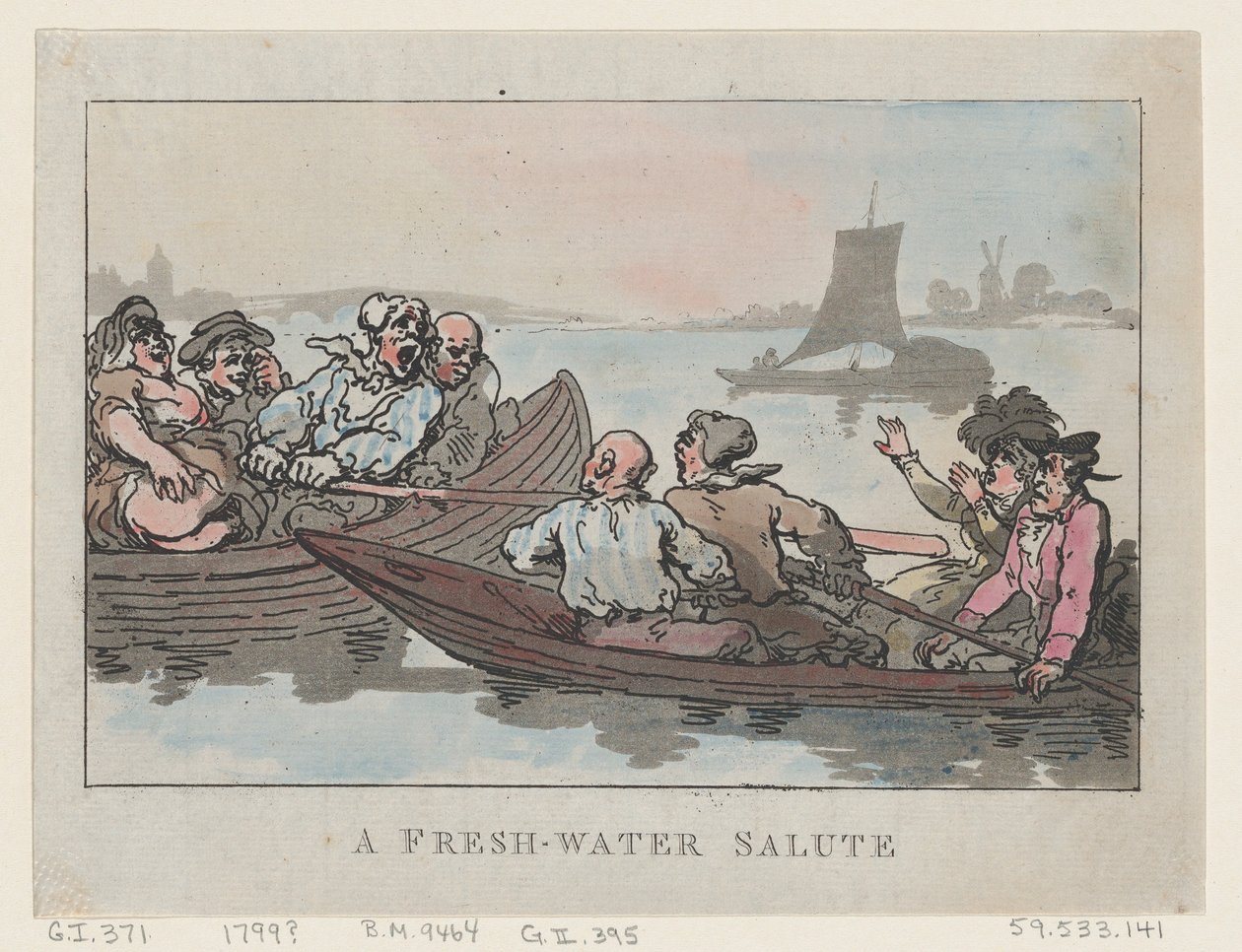 En sötvattenhälsning, 1799., 1799. av Thomas Rowlandson