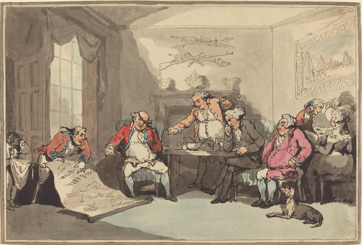 Ett milismöte av Thomas Rowlandson
