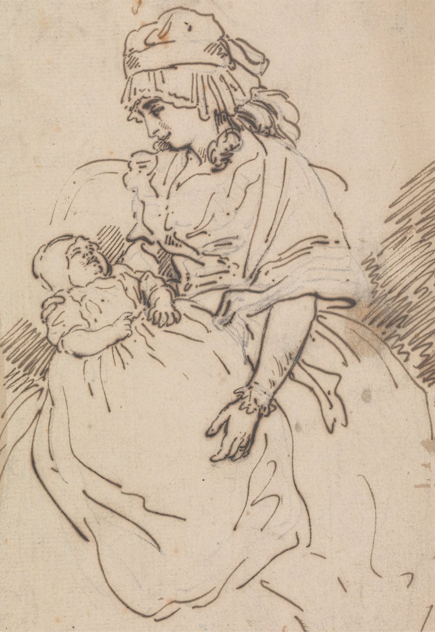En mor och ett barn av Thomas Rowlandson