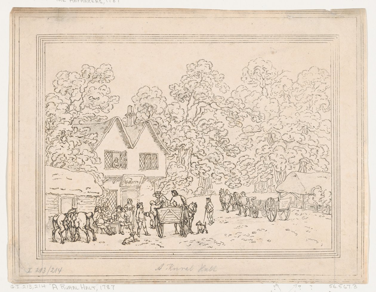 Ett lantligt stopp, 1787., 1787. av Thomas Rowlandson