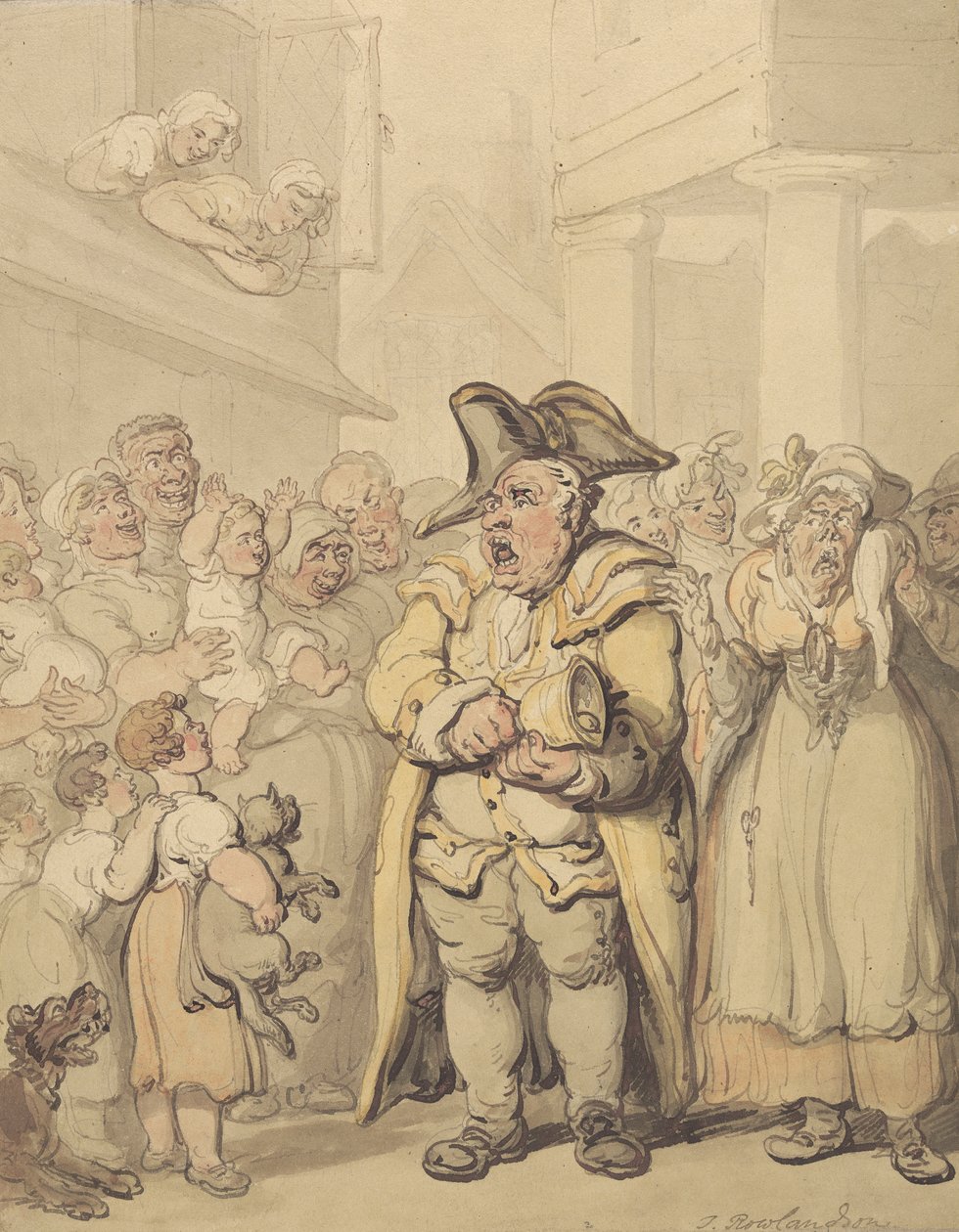 En Town Crier av Thomas Rowlandson