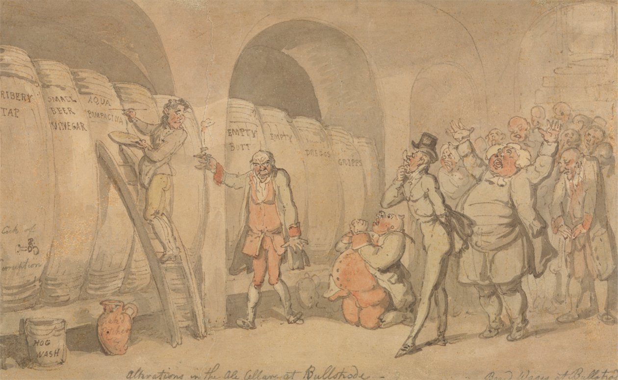 Förändringar i Ale-källaren på Bullstrode av Thomas Rowlandson