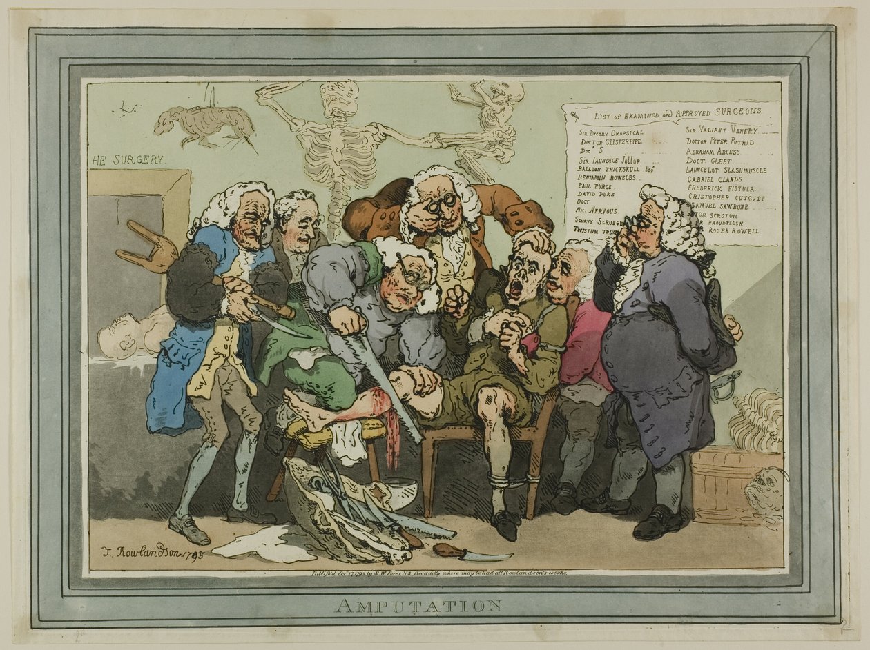 Amputation av Thomas Rowlandson