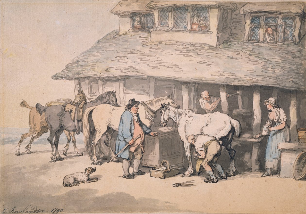 Vid smedjan, 1790 av Thomas Rowlandson