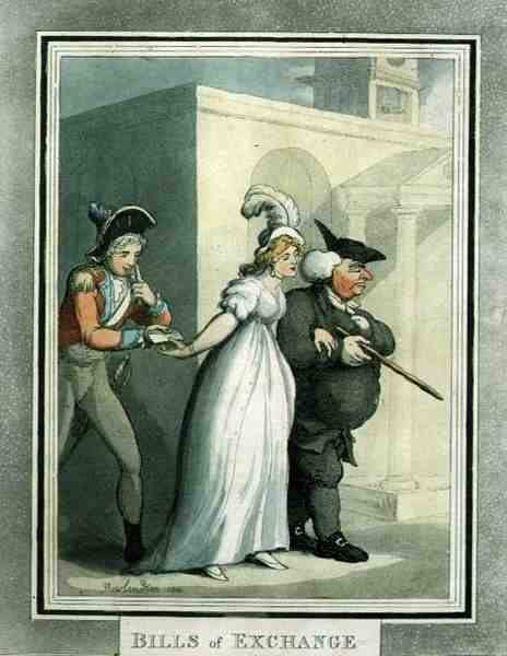 Växel, pub. av Rudolph Ackermann av Thomas Rowlandson