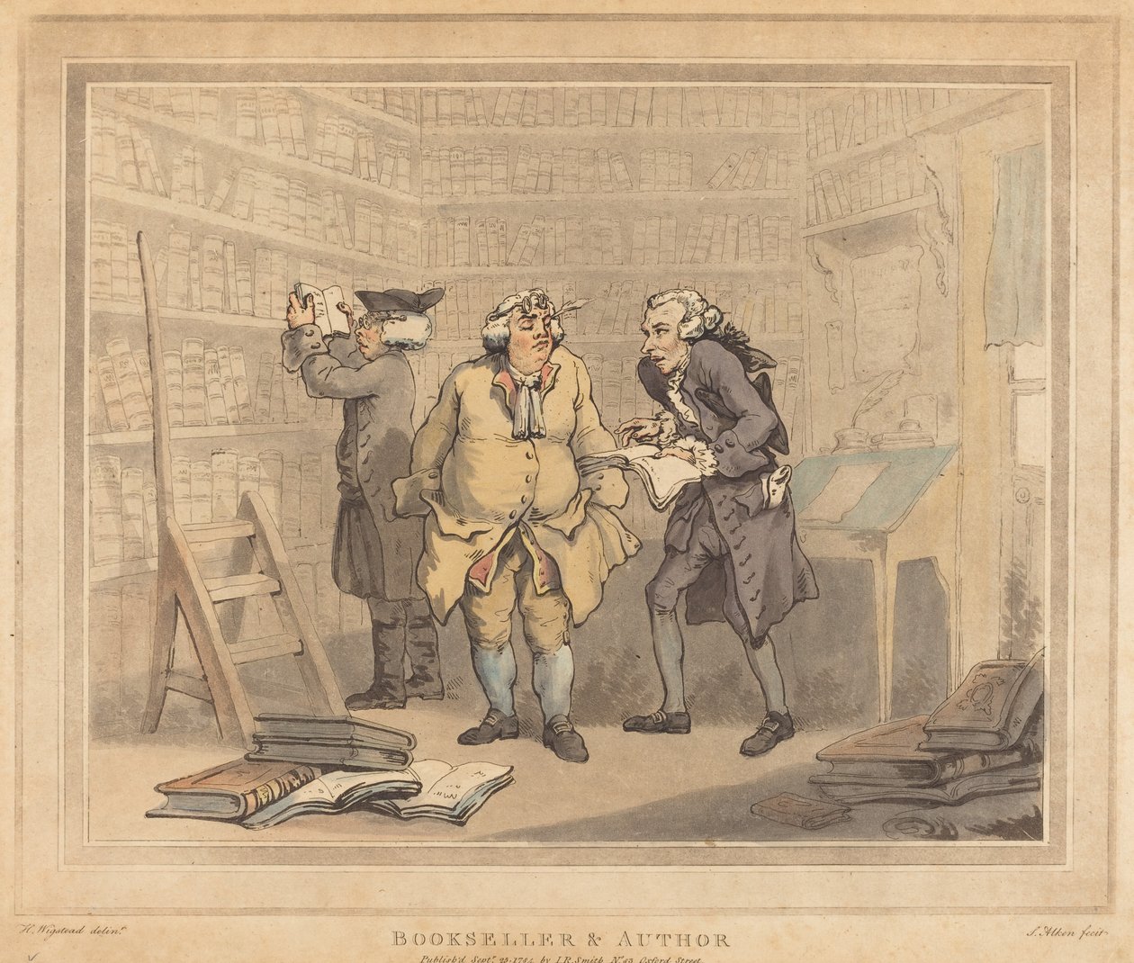 Bokhandlare och författare av Thomas Rowlandson