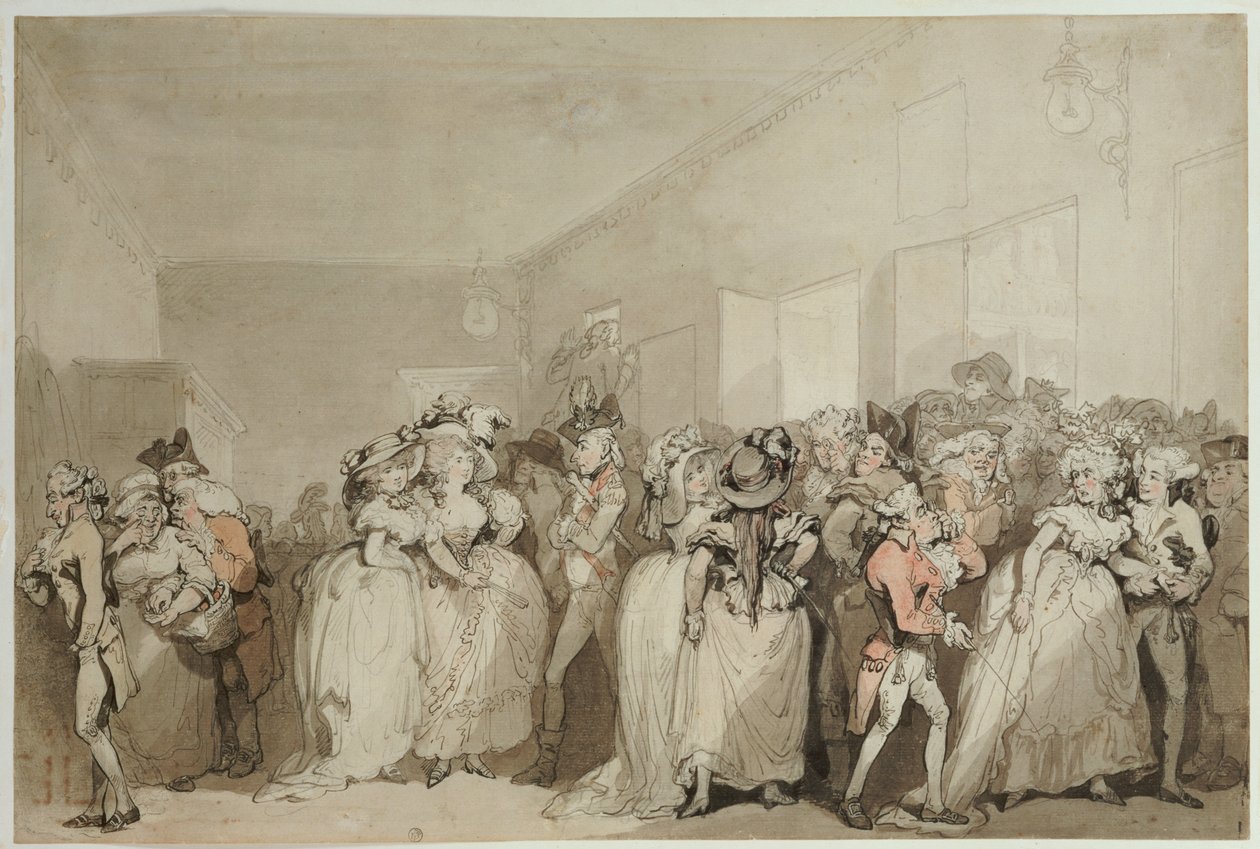 Box-Bobby solstolar, 1785 av Thomas Rowlandson