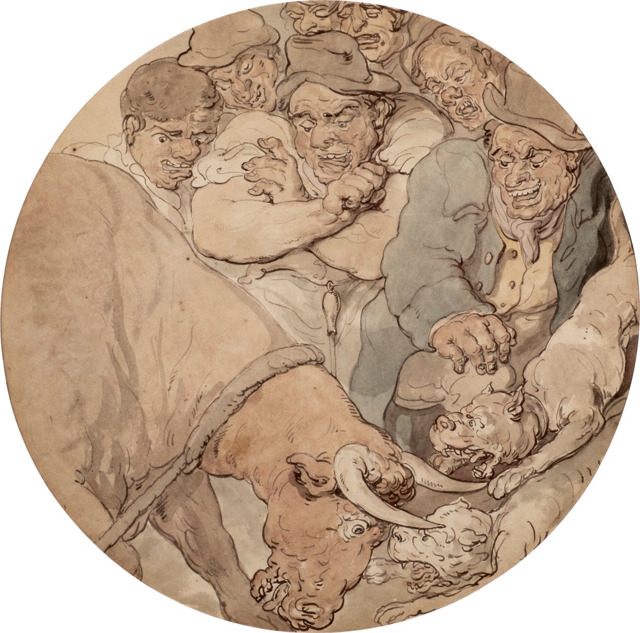 Tjurbete 1810-talet (litografi) av Thomas Rowlandson