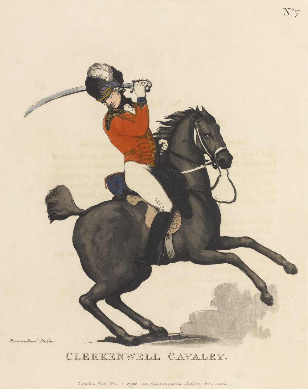 Clerkenwell Cavalry, ca 1799 (färgad akvatint) av Thomas Rowlandson