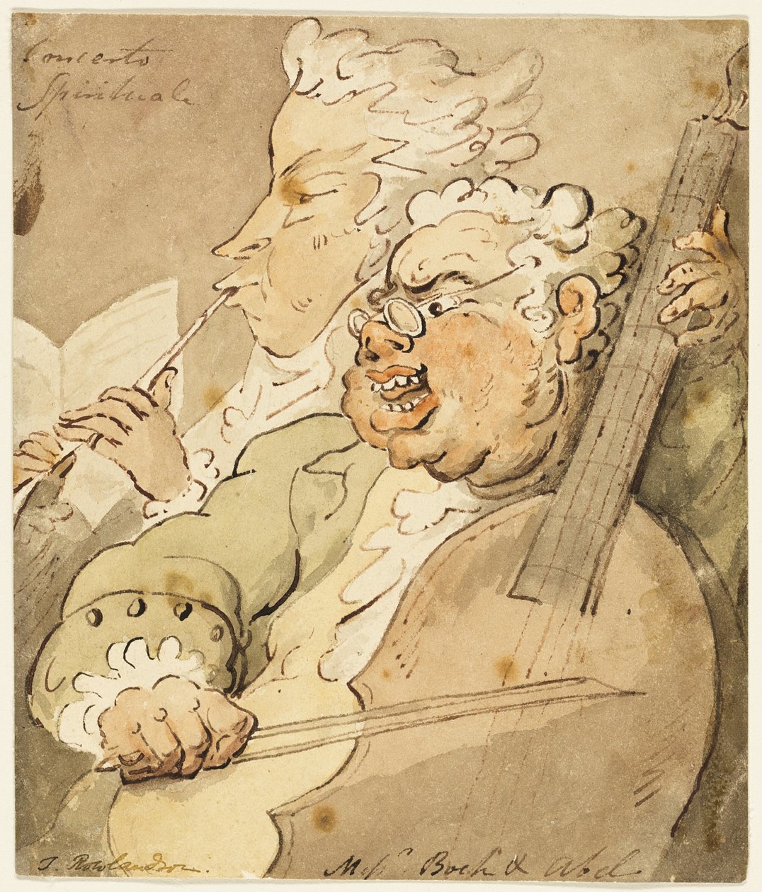 Concerto Spirituale [med] Budbärarna Boch och Abel av Thomas Rowlandson