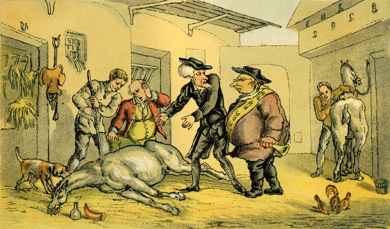 "Death of Punch" av Thomas Rowlandson