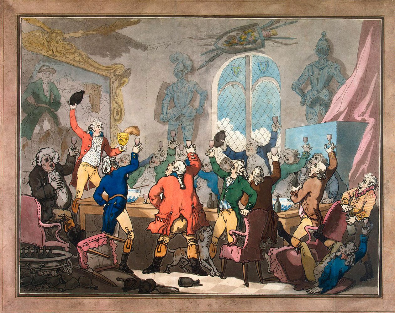 Middag, 1787. av Thomas Rowlandson