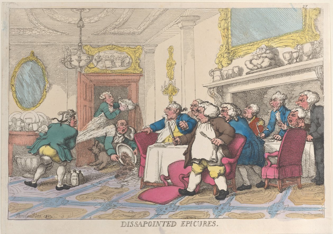 Besvikna epikurer, 1809., 1809. av Thomas Rowlandson