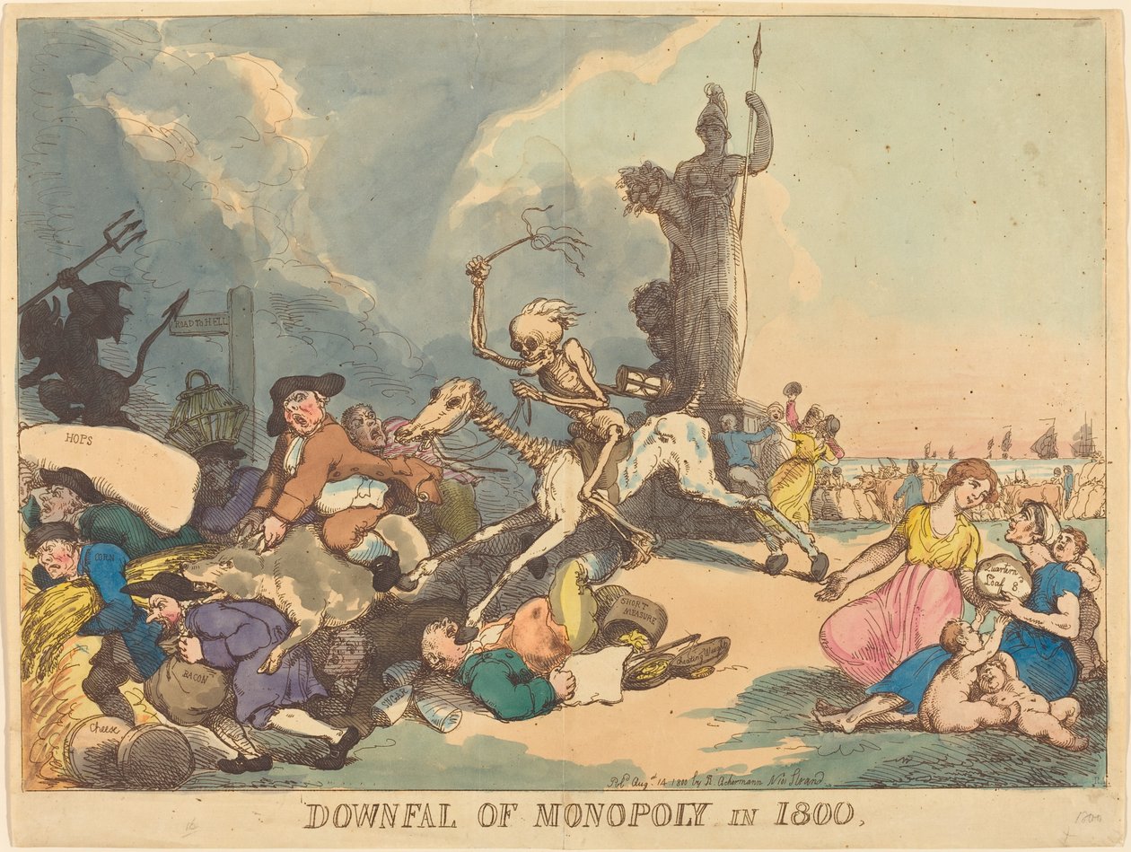 Monopolets fall 1800 av Thomas Rowlandson