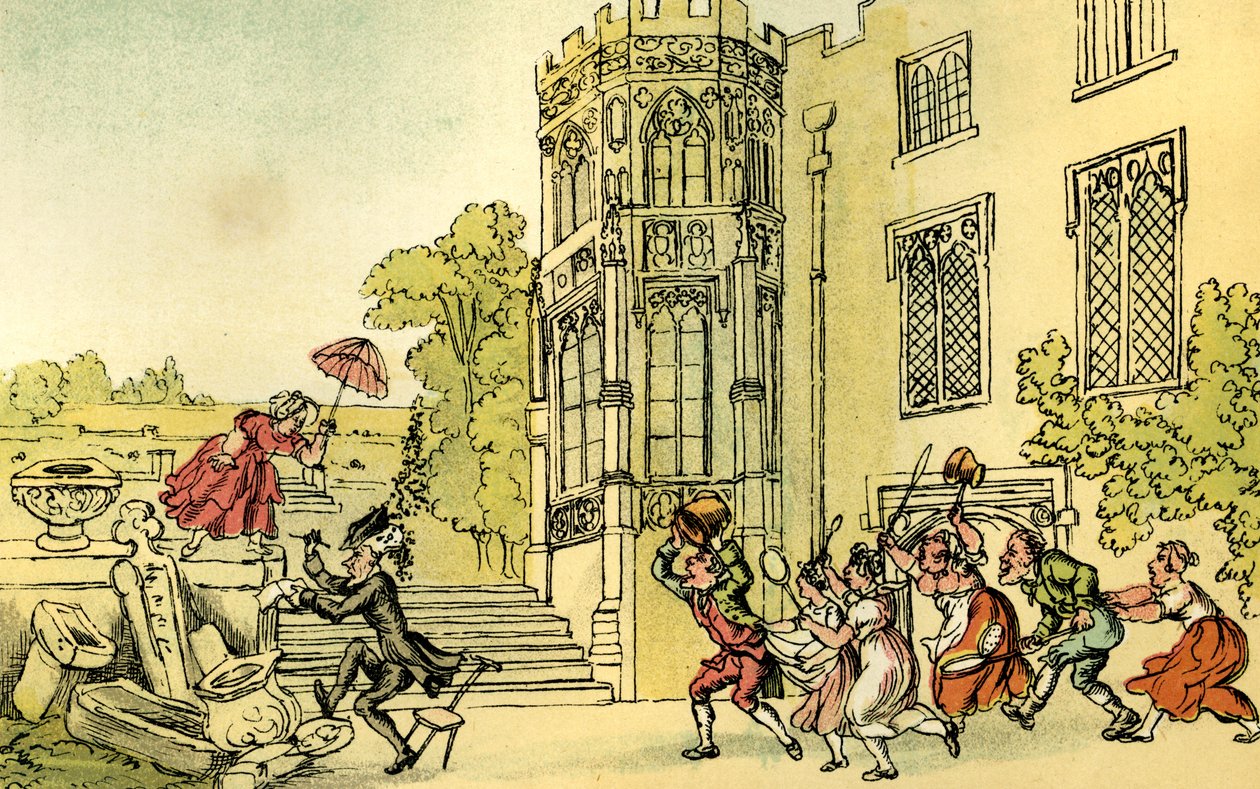 "Dr Syntax och bina" av Thomas Rowlandson