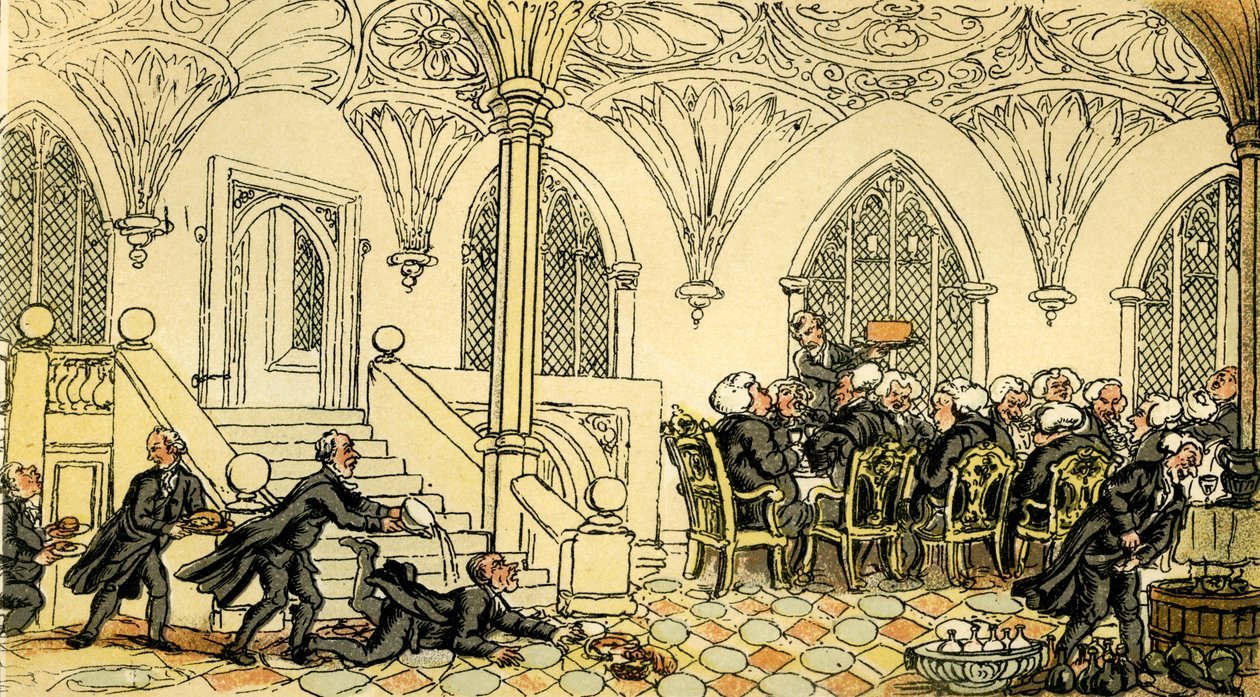 "Dr Syntax underhöll på college" av Thomas Rowlandson