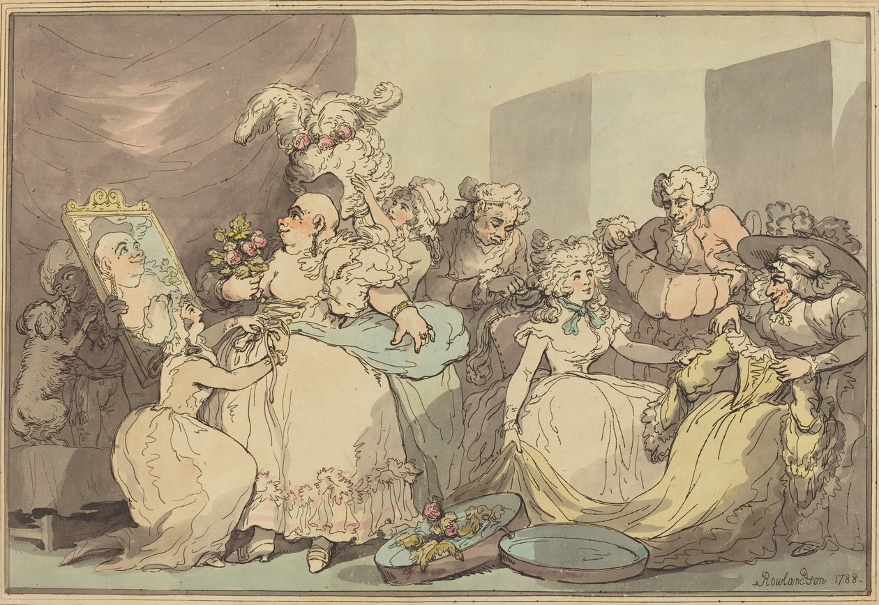 Klä sig för en födelsedag av Thomas Rowlandson