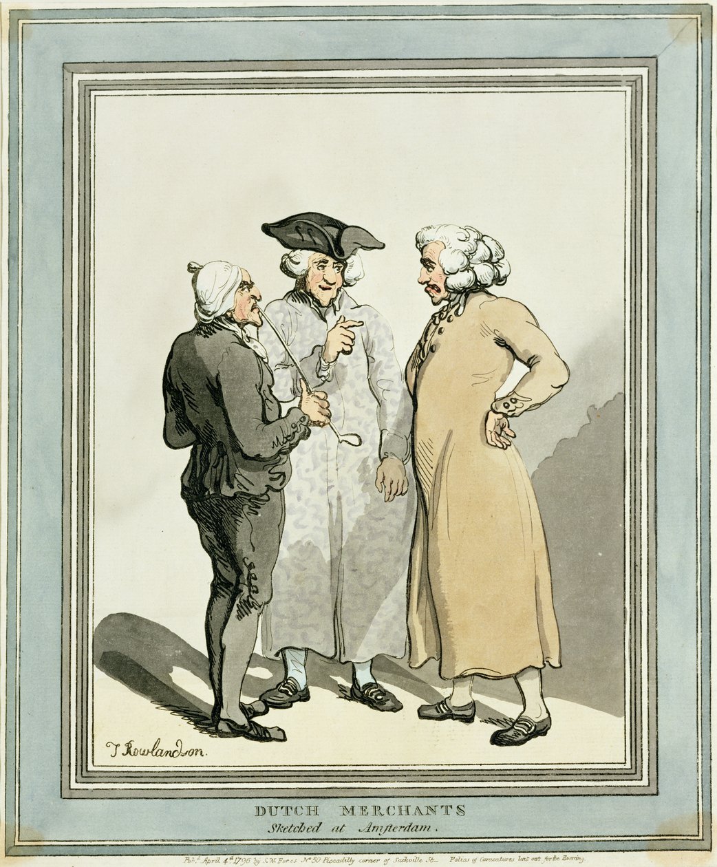 holländska köpmän av Thomas Rowlandson