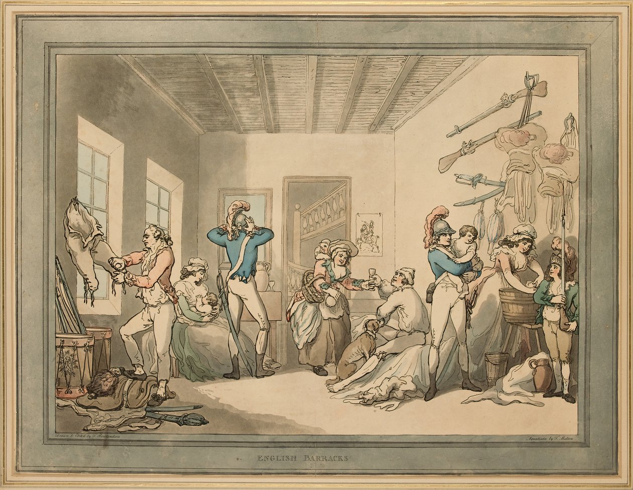 Engelska kasernen, 1788 av Thomas Rowlandson