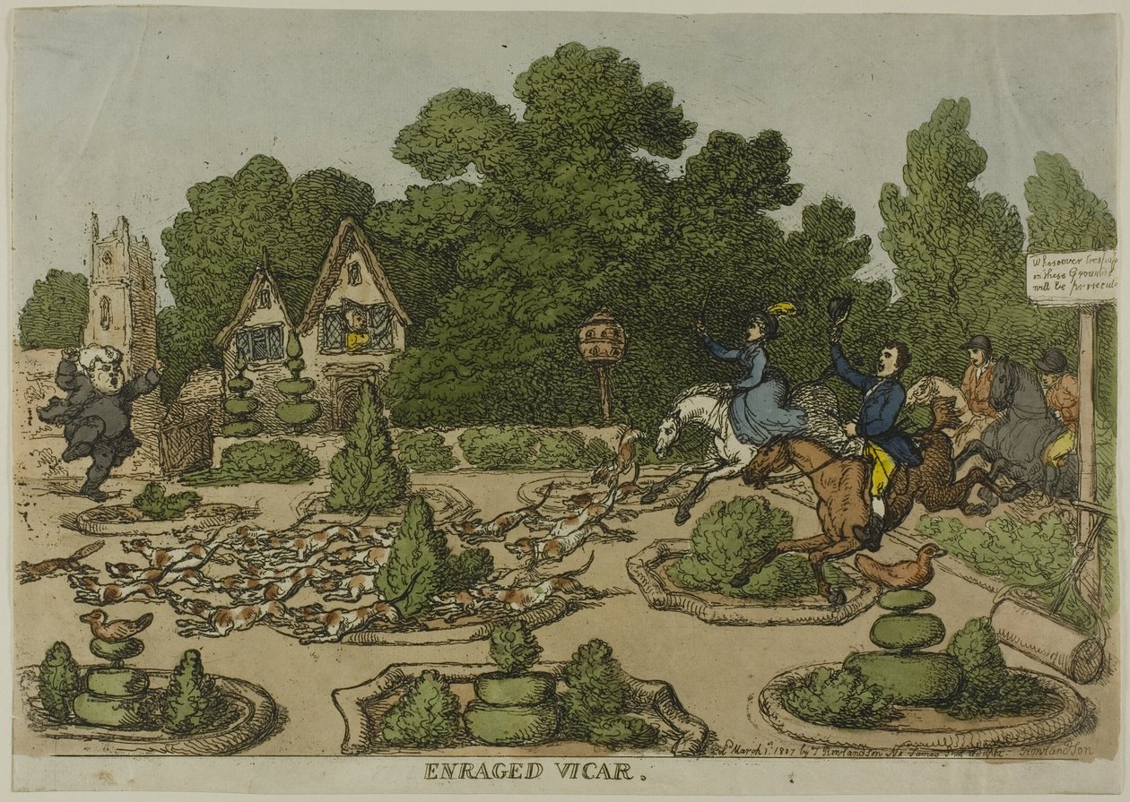 Enraged Vicar, från Miseries of Human Life av Thomas Rowlandson