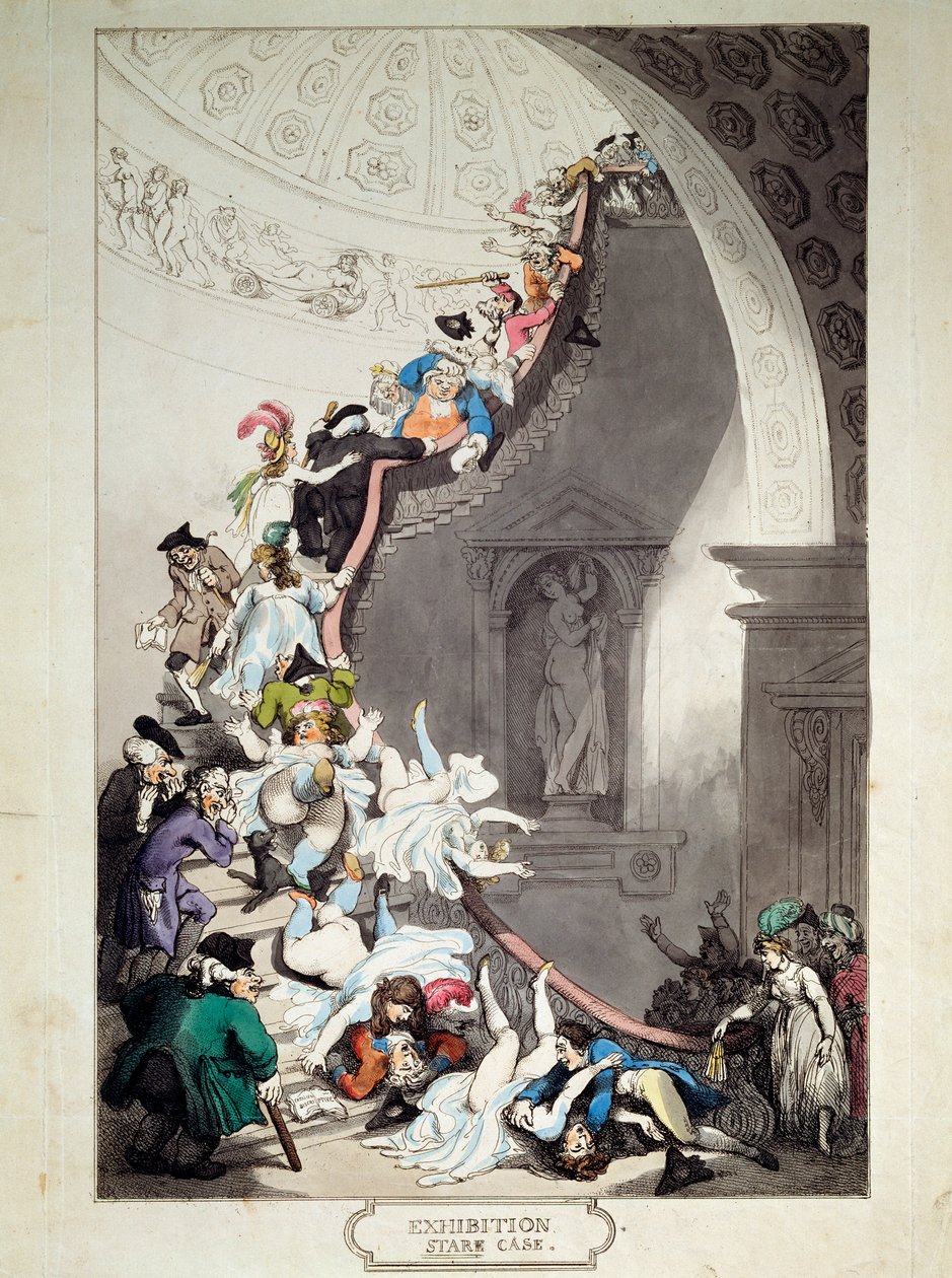 Exhibition Stare Case, 1811. av Thomas Rowlandson