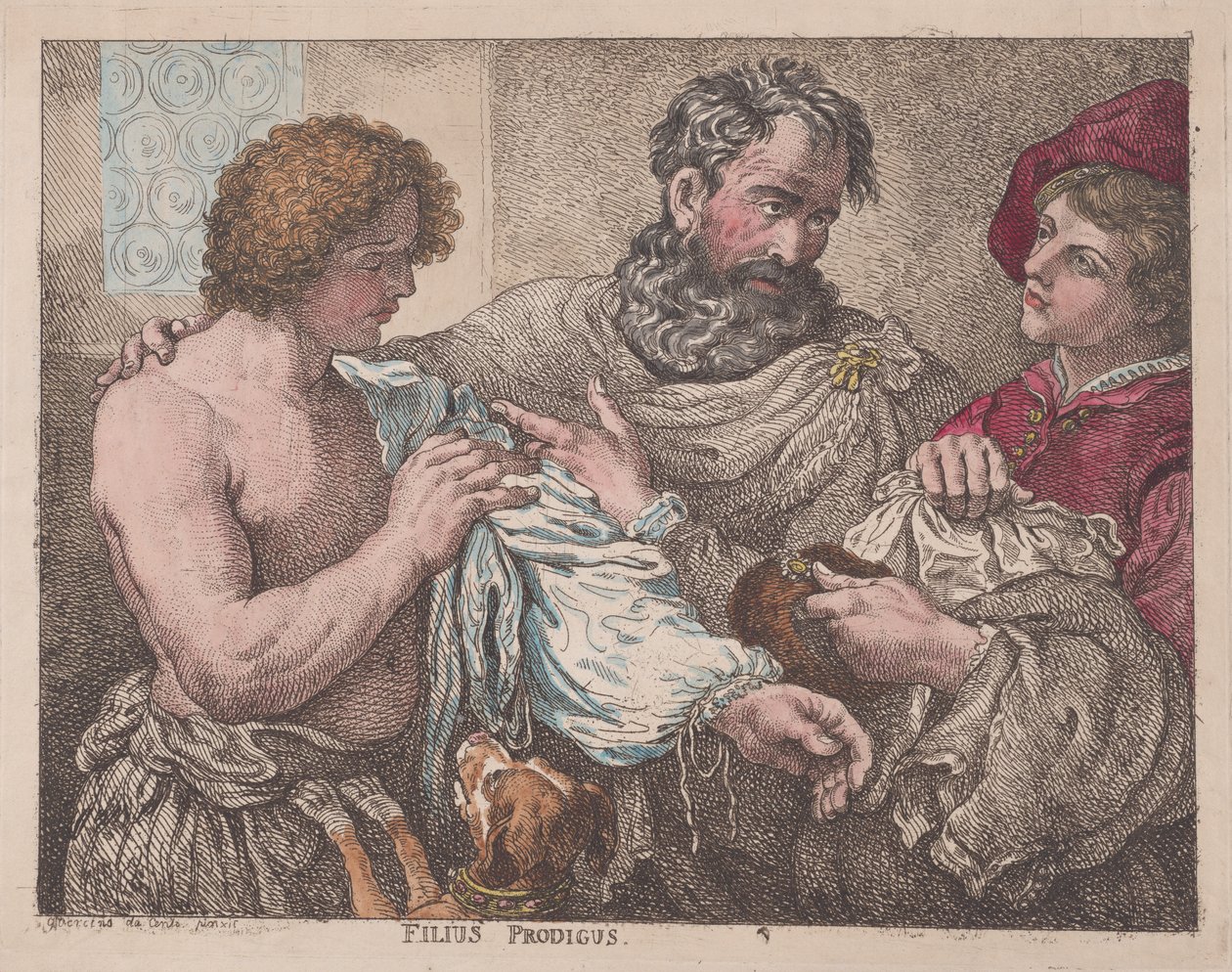 Philus Prodigus den förlorade sonen, 1783-95., 1783-95. av Thomas Rowlandson