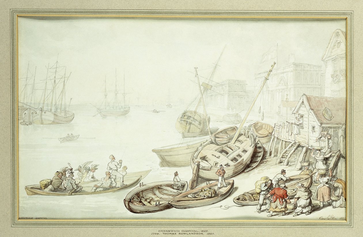 Greenwich Hospital, 1822 av Thomas Rowlandson