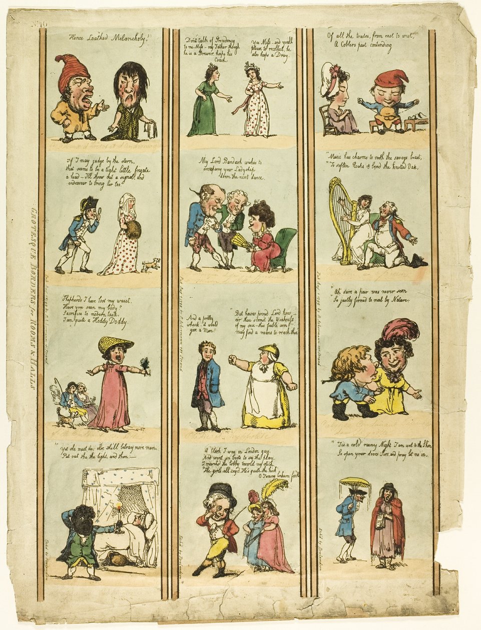 Groteska bårder för hallar och rum av Thomas Rowlandson