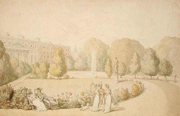 Hampton Court Palace, The Garden Front av Thomas Rowlandson